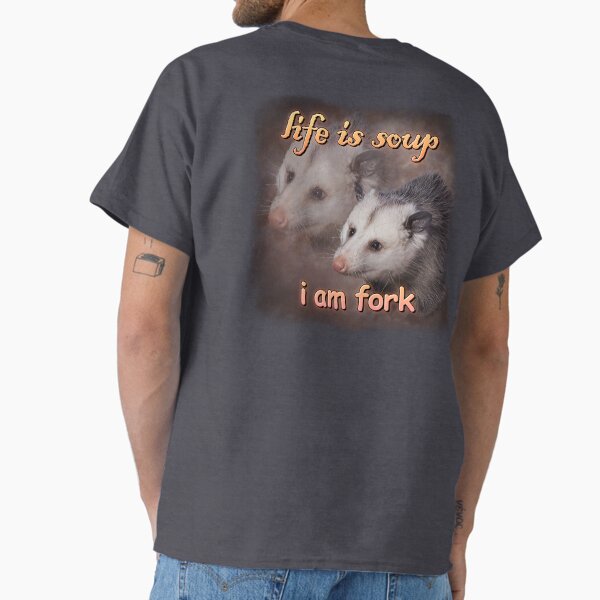 Item preview, Life is soup, I am fork possum word art designed and sold by snazzyseagull.