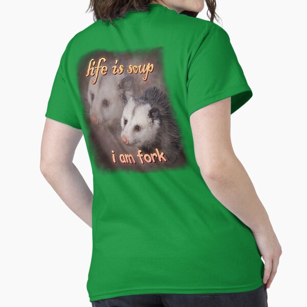 Item preview, La vie est de la soupe, je suis un fork possum word art designed and sold by snazzyseagull.