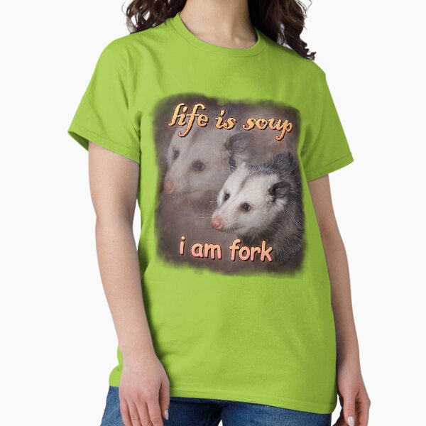 Item preview, La vie est de la soupe, je suis un fork possum word art designed and sold by snazzyseagull.