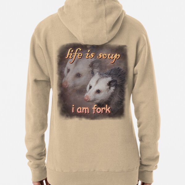 Item preview, Life is soup, I am fork possum word art designed and sold by snazzyseagull.