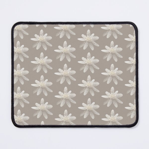 Item preview, Beaded White Flowers on Beige designed and sold by Monochrome-Dog.