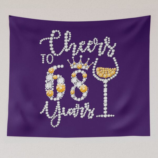 Item preview, Cheers To 68 Years Old Happy 68th Birthday Queen Drink Wine 	 	 designed and sold by mpecgqniqho82.