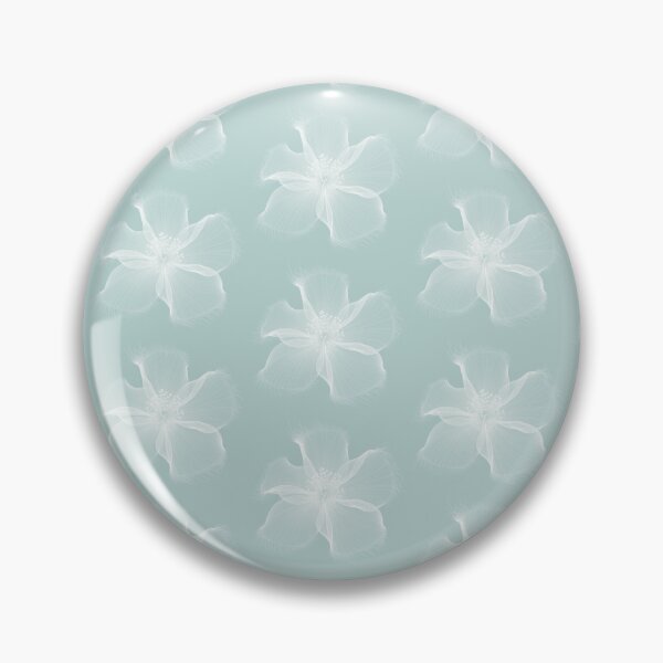 Item preview, Diaphanous White Flowers on Robin's Egg Blue designed and sold by Monochrome-Dog.