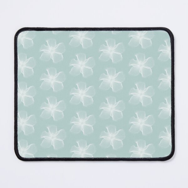 Item preview, Diaphanous White Flowers on Robin's Egg Blue designed and sold by Monochrome-Dog.