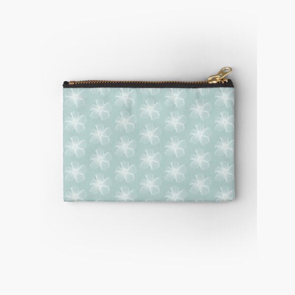 Item preview, Diaphanous White Flowers on Robin's Egg Blue designed and sold by Monochrome-Dog.