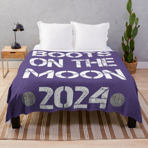 Item preview, Boots on the Moon 2024 Space Travel designed and sold by mhzigfurjv67.
