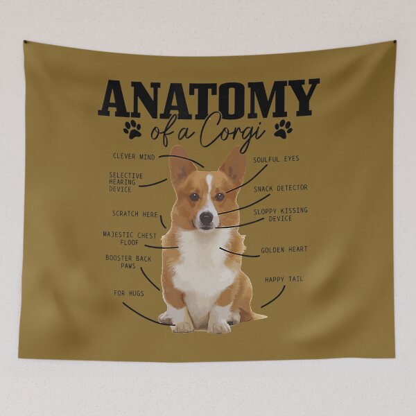 Item preview, Anatomy Of A Corgi Funny Cute Dog Corgi Mom Corgi Dad 	 	 designed and sold by dbvlpyyoazl38.