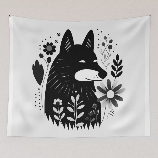 Item preview, Summer Wolf Smelling Some Flowers designed and sold by NapNapSleeper.