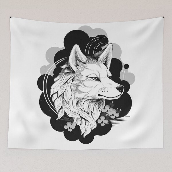 Item preview, Wolf Smelling Some Flowers designed and sold by NapNapSleeper.