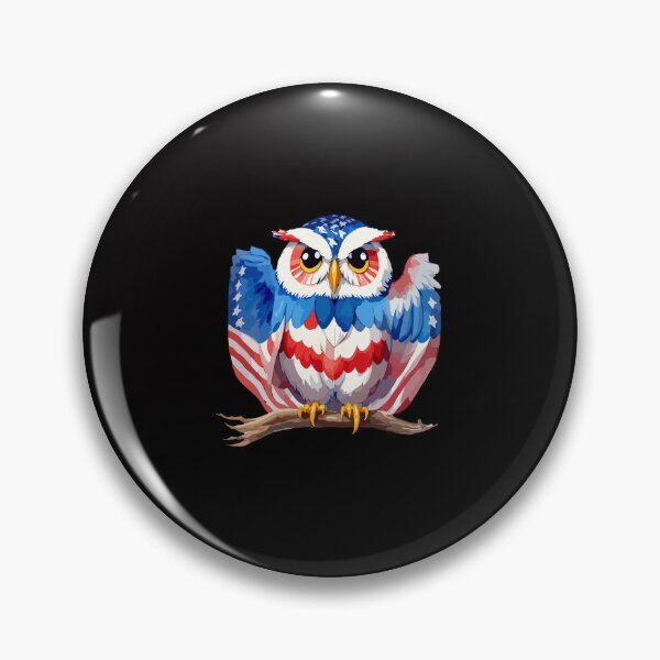 Item preview,   portrait of an owl in the colors of the American flag designed and sold by jkrphoto.
