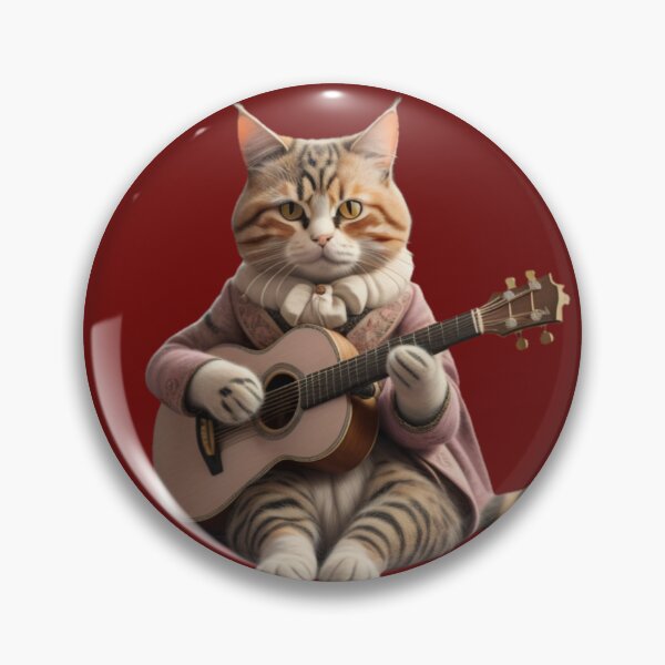 Item preview, classical guitarist cat designed and sold by EclecticCharm.