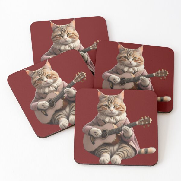 Item preview, classical guitarist cat designed and sold by EclecticCharm.