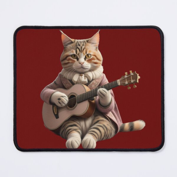 Item preview, classical guitarist cat designed and sold by EclecticCharm.