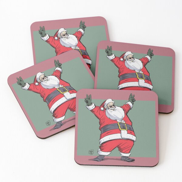 Item preview, Santa Claus in Sunglasses Peace Sign Christmas designed and sold by badjoojoo.