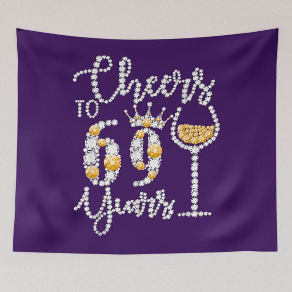 Item preview, Cheers To 69 Years Old Happy 69th Birthday Queen Drink Wine 	 	 designed and sold by mpecgqniqho82.