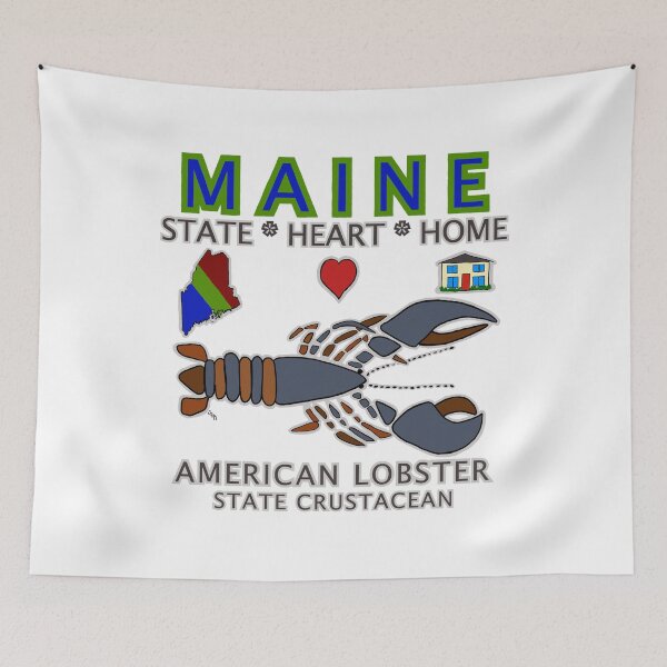 Item preview, Maine - Lobster - State, Heart, Home - State Symbols designed and sold by Colleen Macomber.