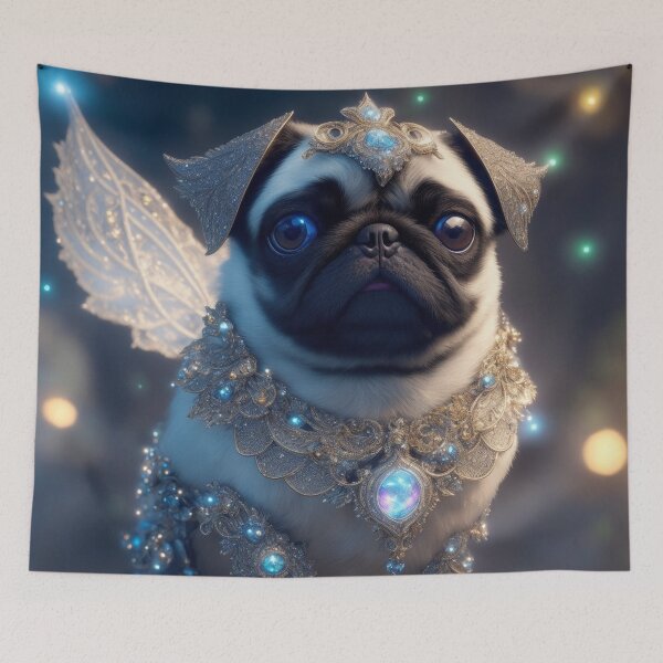 Item preview, Pug With Jewels Art Inspired By Dog Breeds designed and sold by CDC40.