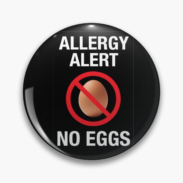 Item preview, English: "ALLERGY ALERT - NO EGGS" designed and sold by WhiteShirtGuy.