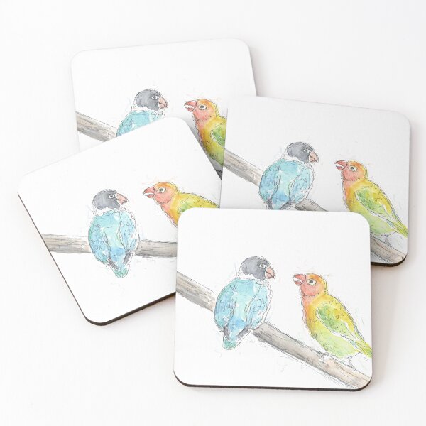 Item preview, Lovebirds illustration. designed and sold by DebTheZeb.