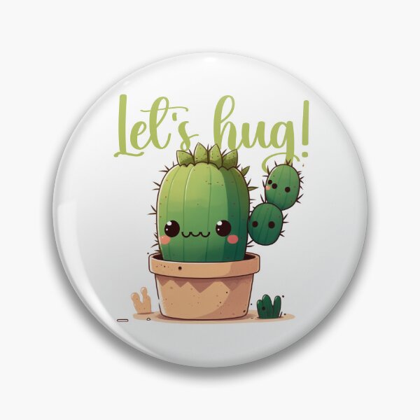 Item preview, Let's hug! Kawaii cactus designed and sold by LavenderMK.