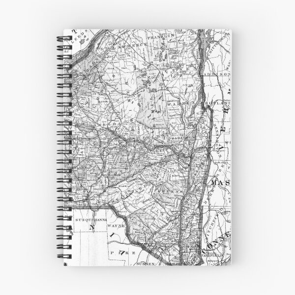 Item preview, Vintage Map of New York (1873) BW  designed and sold by BravuraMedia.
