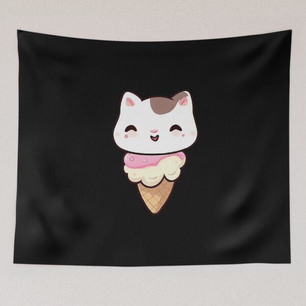 Item preview, Cute Neapolitan Ice Cream Cat designed and sold by OliversCat.