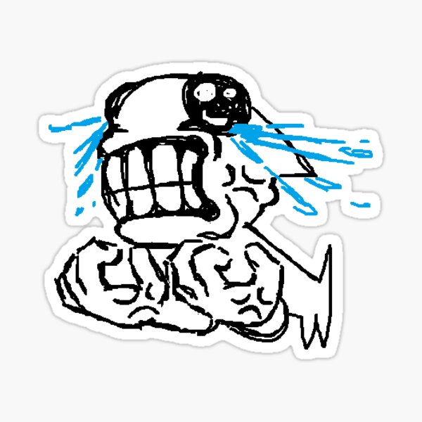 draw you as a rage face Meme in microsoft paint