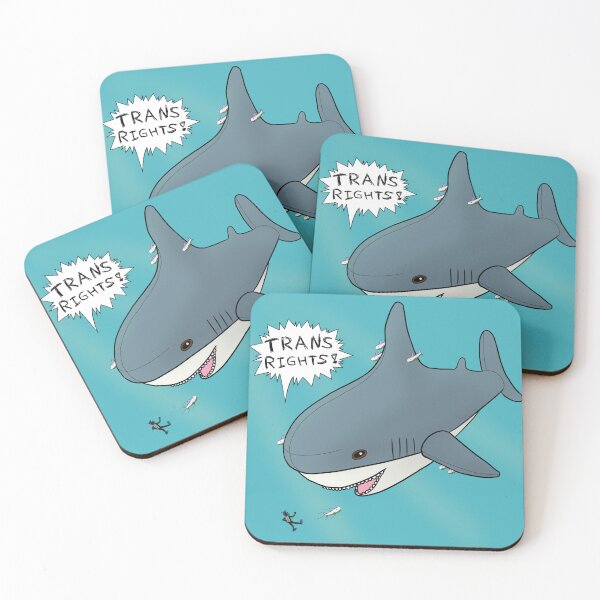 Item preview, Trans Rights Shark Genderqueer designed and sold by Anaklusmos101.