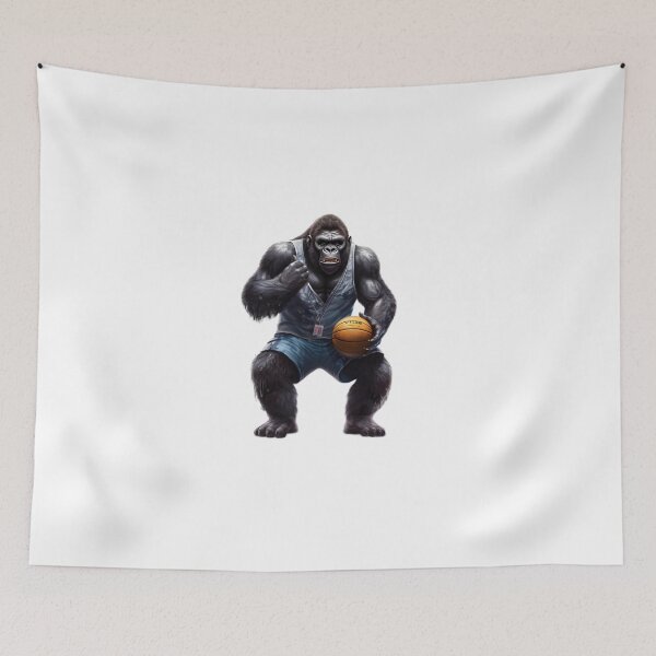 Item preview, Gorilla Playing Basketball Sport Holding Ball Monkey  designed and sold by sparkzeno.