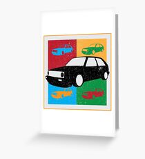 Golf MK2 Artsy Greeting Card