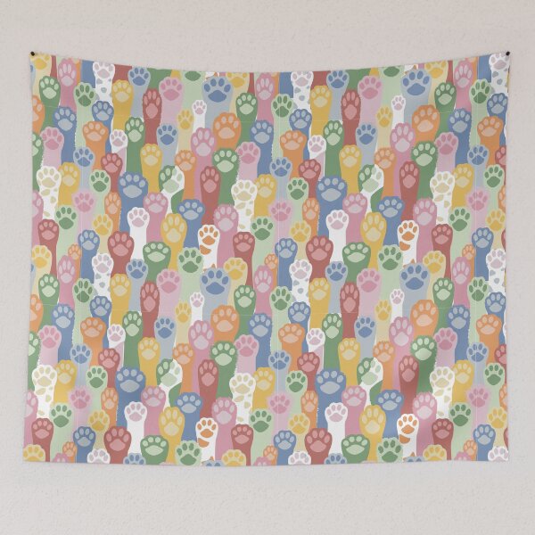Item preview, Colorful Pawsome Pattern designed and sold by Tillowin.
