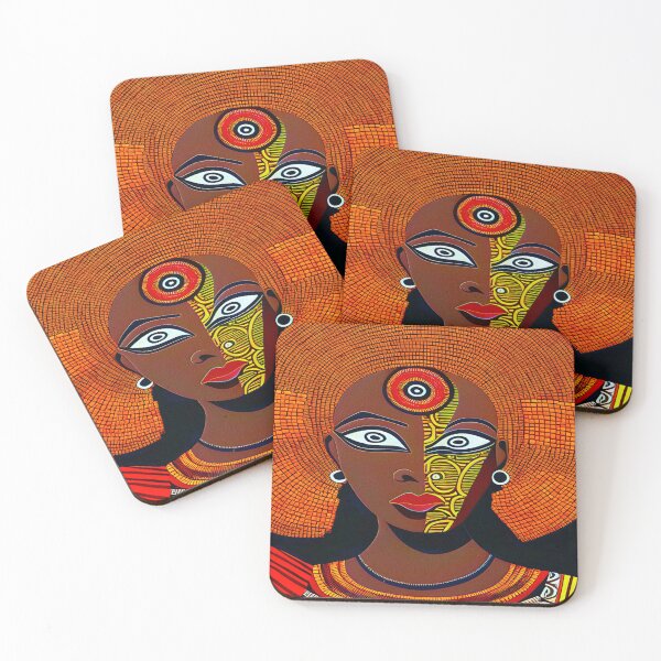 Item preview, Majestic Face of an African Queen, inspired by the colors of the Ghanaian flag - Ashanti Ghanaian African Culture - designed and sold by Ralek.