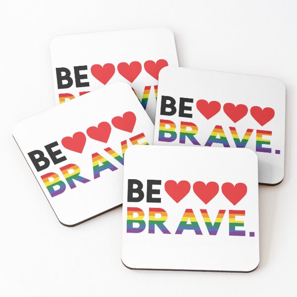 Item preview, BE BRAVE LGBT HEART EDITION designed and sold by modernezlab.