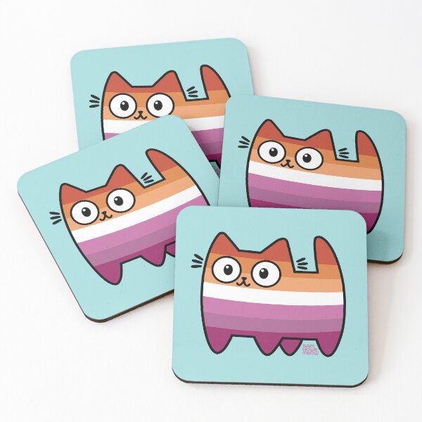 Item preview, Lesbian Pride Cat (new version) designed and sold by SamHoweMeow.