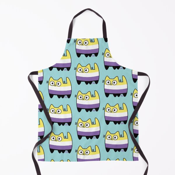Item preview, Nonbinary Pride Cat (new version) designed and sold by SamHoweMeow.