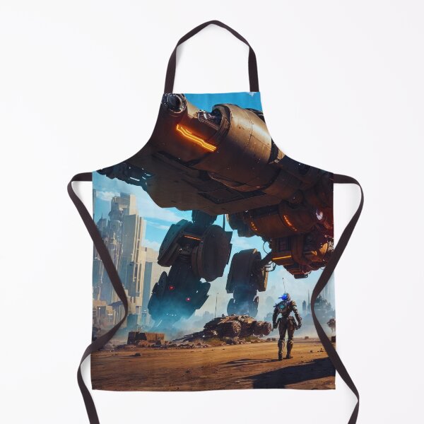 Item preview, Robot and Explorer in a Dystopian Desert Scene designed and sold by Just Art's Creations colinw2292@gmail.com.