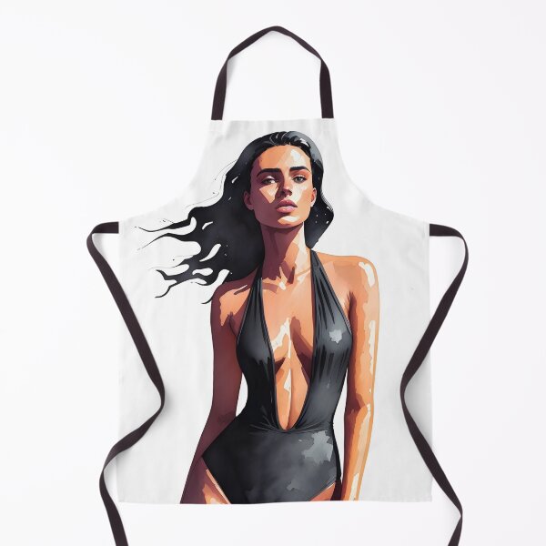 Aperçu de l'œuvre Superbe femme brune dans un maillot de bain noir créée et vendue par Erika V..