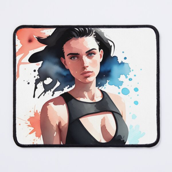 Item preview, Stunning Dark-Haired Woman in a Black Bathing Suit designed and sold by Erika V..