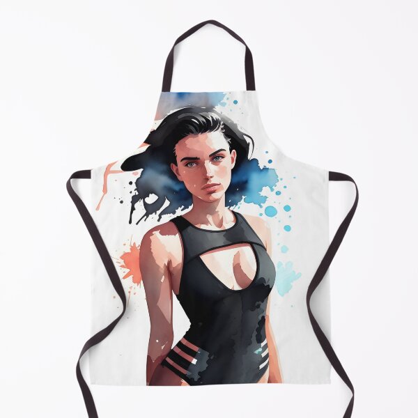 Aperçu de l'œuvre Superbe femme brune dans un maillot de bain noir créée et vendue par Erika V..