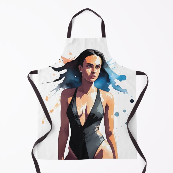 Aperçu de l'œuvre Superbe femme brune dans un maillot de bain noir créée et vendue par Erika V..