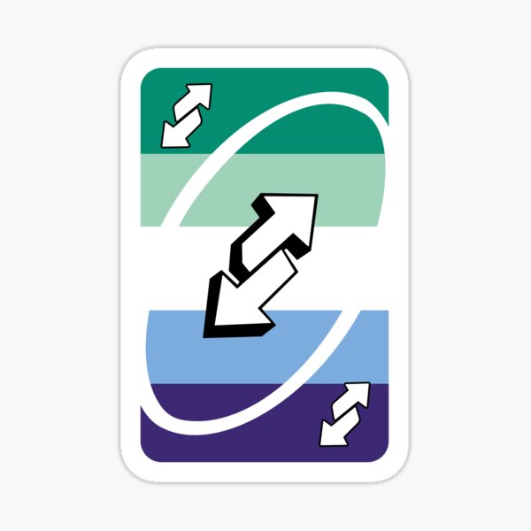 gay pride uno reverse card | Sticker