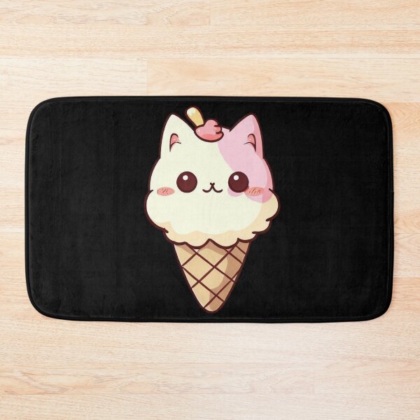 Item preview, Cute Vanilla And Strawberry Ice Cream Cat designed and sold by OliversCat.