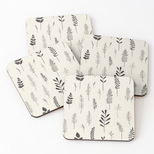 Item preview, Scandinavian-Style Botanical Pattern - Minimalist Monochrome Design designed and sold by GaiaSkyeDesign.