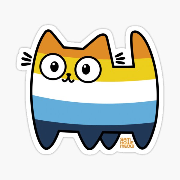 Artikel-Vorschau von AroAce Pride Cat (neue Version), designt und verkauft von SamHoweMeow.