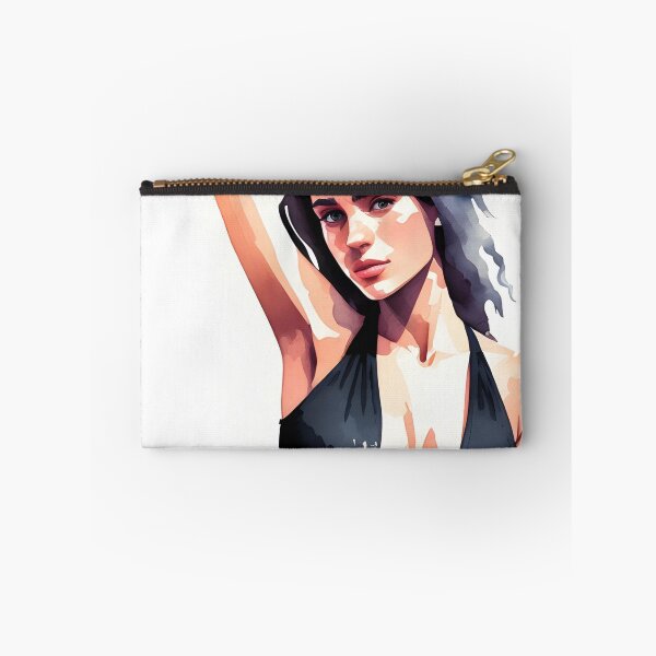 Item preview, Stunning Dark-Haired Woman in a Black Bathing Suit designed and sold by Erika V..