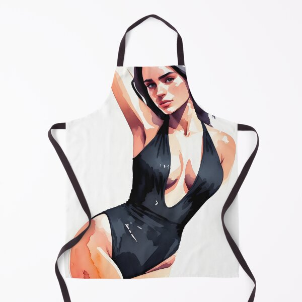 Aperçu de l'œuvre Superbe femme brune dans un maillot de bain noir créée et vendue par Erika V..
