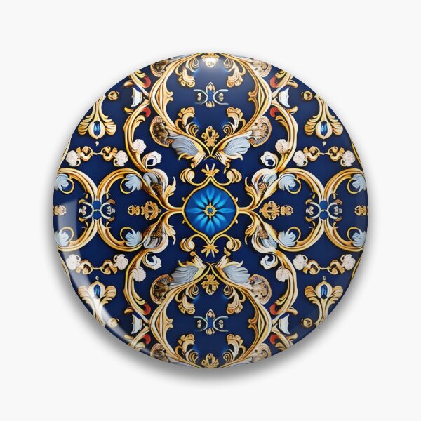 Item preview, Midnight Blue Gold Baroque - Elegant Rococo Seamless Pattern designed and sold by visterie.