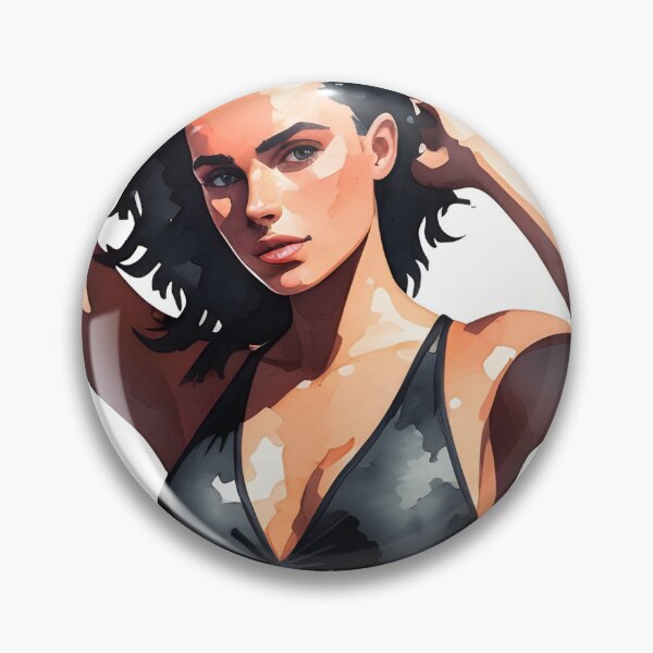 Item preview, Stunning Dark-Haired Woman in a Black Bathing Suit designed and sold by Erika V..