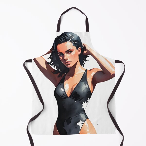 Aperçu de l'œuvre Superbe femme brune dans un maillot de bain noir créée et vendue par Erika V..