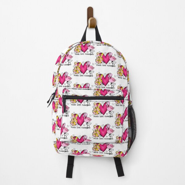 Item preview, Peace Love Flamingo Ornament Pink designed and sold by Magnuna.